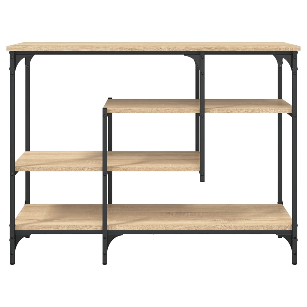 Sonoma Oak Console Table with Shelves, 100x35x75 cm