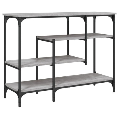 Grey Sonoma Console Table with Shelves 100x35x75 cm