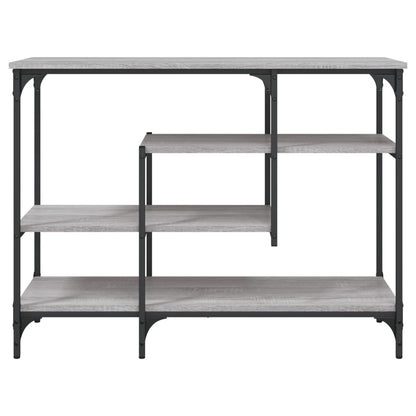 Grey Sonoma Console Table with Shelves 100x35x75 cm