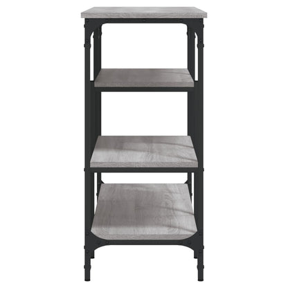 Grey Sonoma Console Table with Shelves 100x35x75 cm
