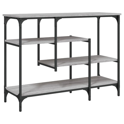 Grey Sonoma Console Table with Shelves 100x35x75 cm