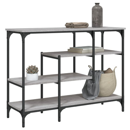 Grey Sonoma Console Table with Shelves 100x35x75 cm