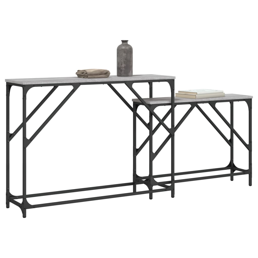 Grey Sonoma Nesting Console Tables Set of 2 - Engineered Wood