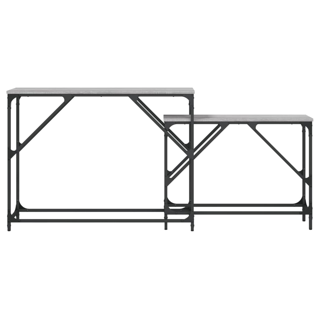 Grey Sonoma Nesting Console Tables Set of 2 - Engineered Wood