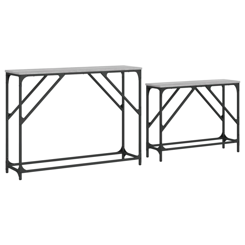Grey Sonoma Nesting Console Tables Set of 2 - Engineered Wood