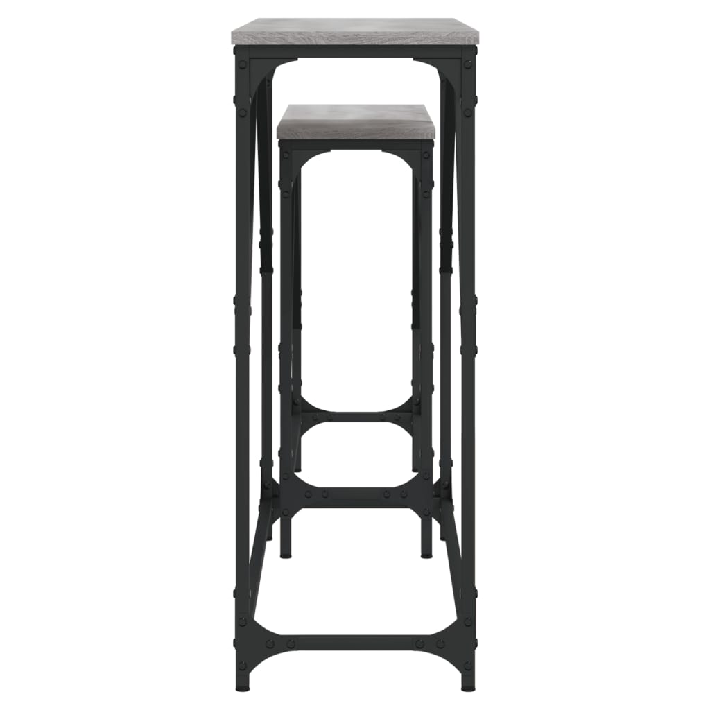Grey Sonoma Nesting Console Tables Set of 2 - Engineered Wood