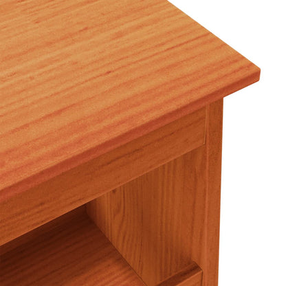 Solid Wood Pine Hall Bench 60x28x45 cm - Wax Brown Finish