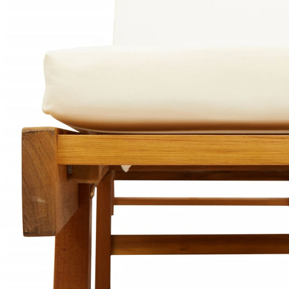 Solid Acacia Sun Loungers Set - 2pcs with Cushions, 200x68x83 cm