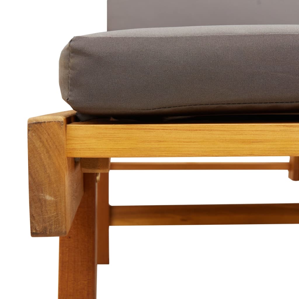 Solid Acacia Sun Loungers 2 Pcs with Cushions 200x68x83 cm