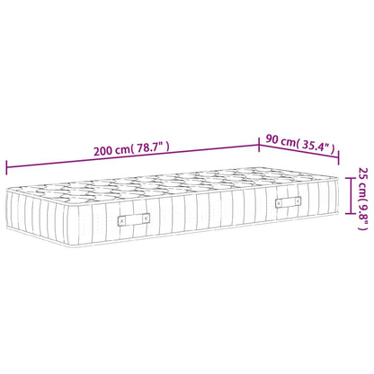 Pocket Spring Mattress Medium Firm 90x200 cm