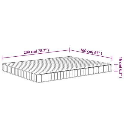Foam Mattress Medium Soft 160x200 cm