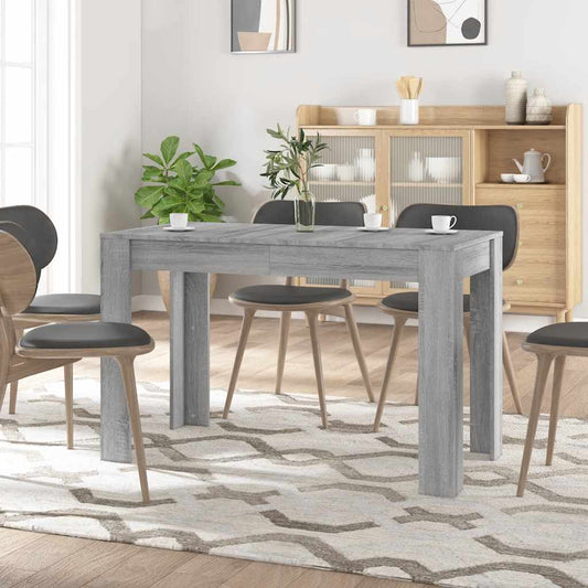 Stylish Grey Sonoma Dining Table, Engineered Wood, 120x60x76cm