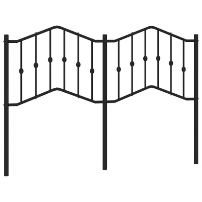 Stylish Black Metal Headboard - 140 cm | Modern Design