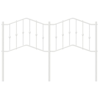 Elegant White Metal Headboard - 140 cm Modern Bedroom Decor