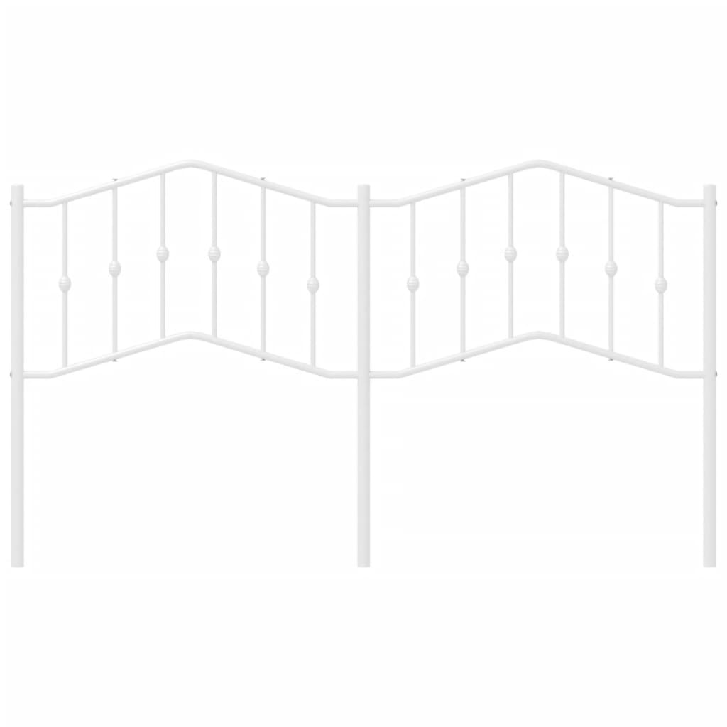 Elegant White Metal Headboard - 160 cm Minimalist Design
