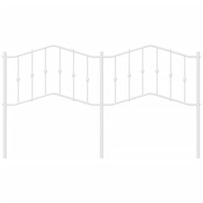 Elegant White Metal Headboard - 160 cm Minimalist Design