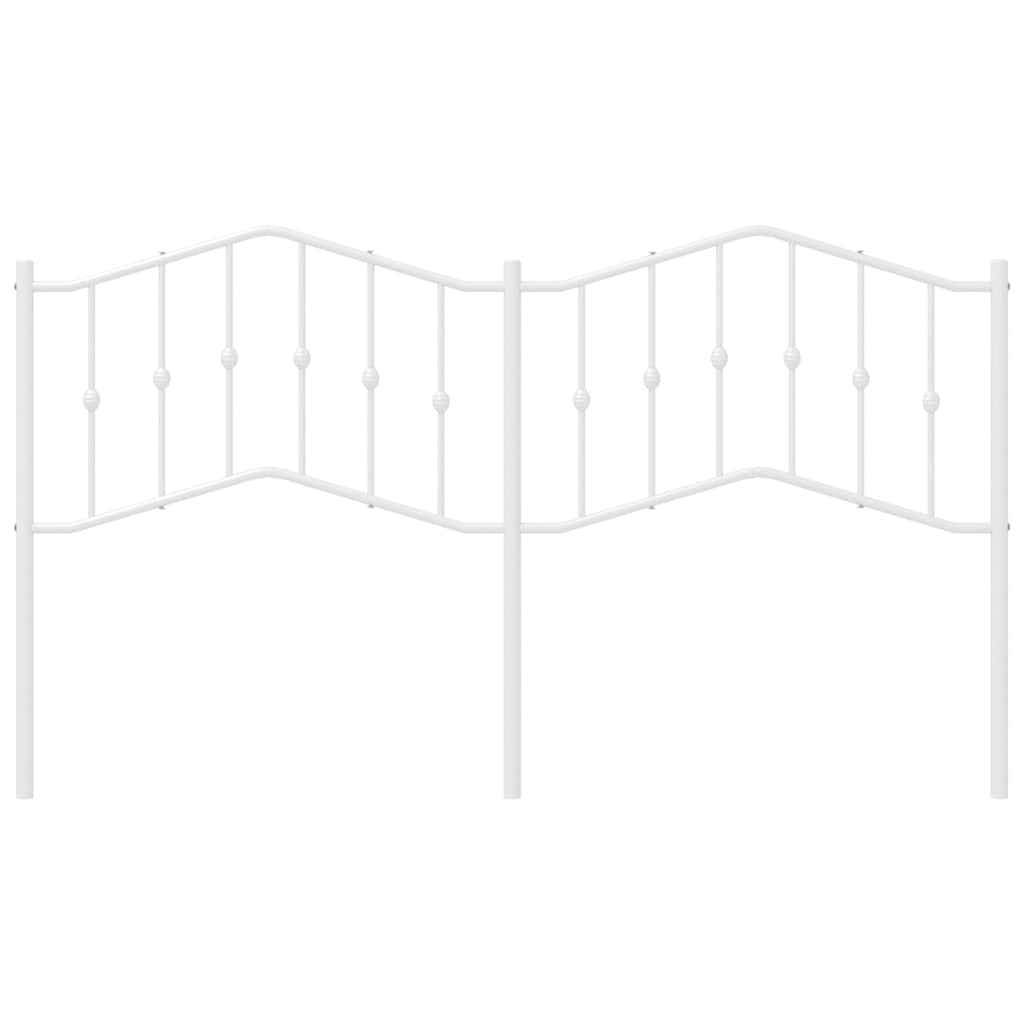 Elegant White Metal Headboard - 180 cm Perfect Bedroom Upgrade