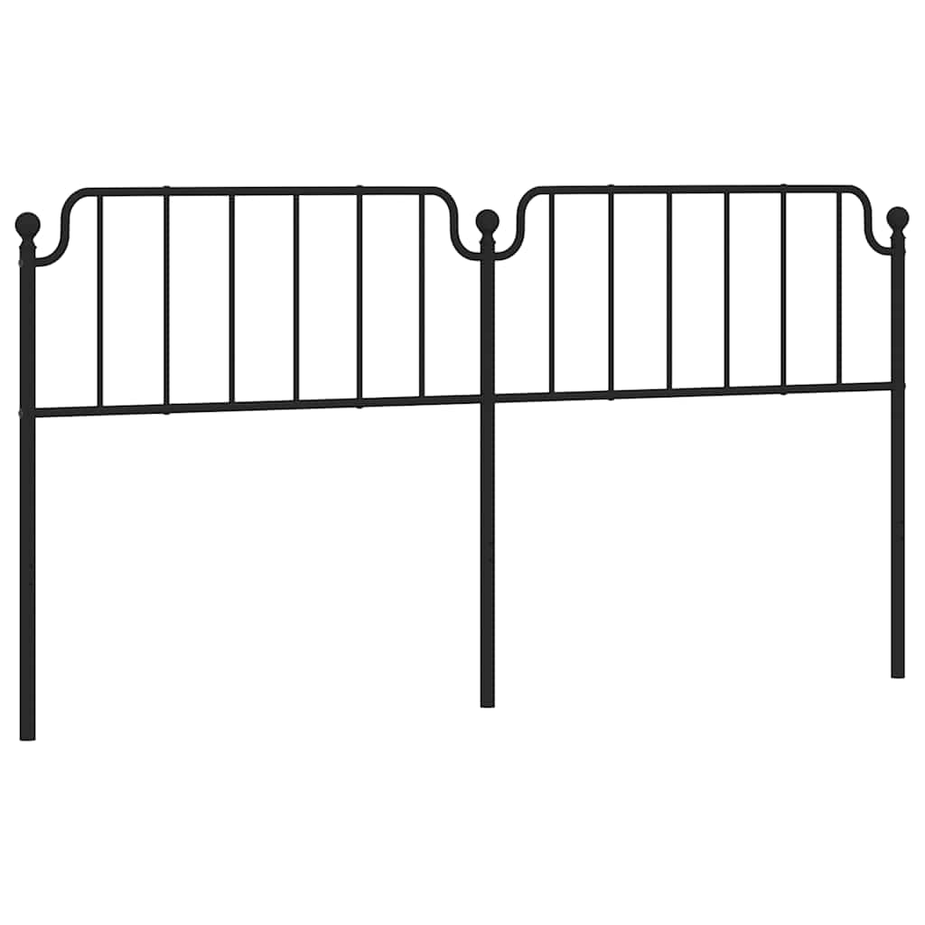 Sleek Black Metal Headboard - 193 cm | Modern Bedroom Decor