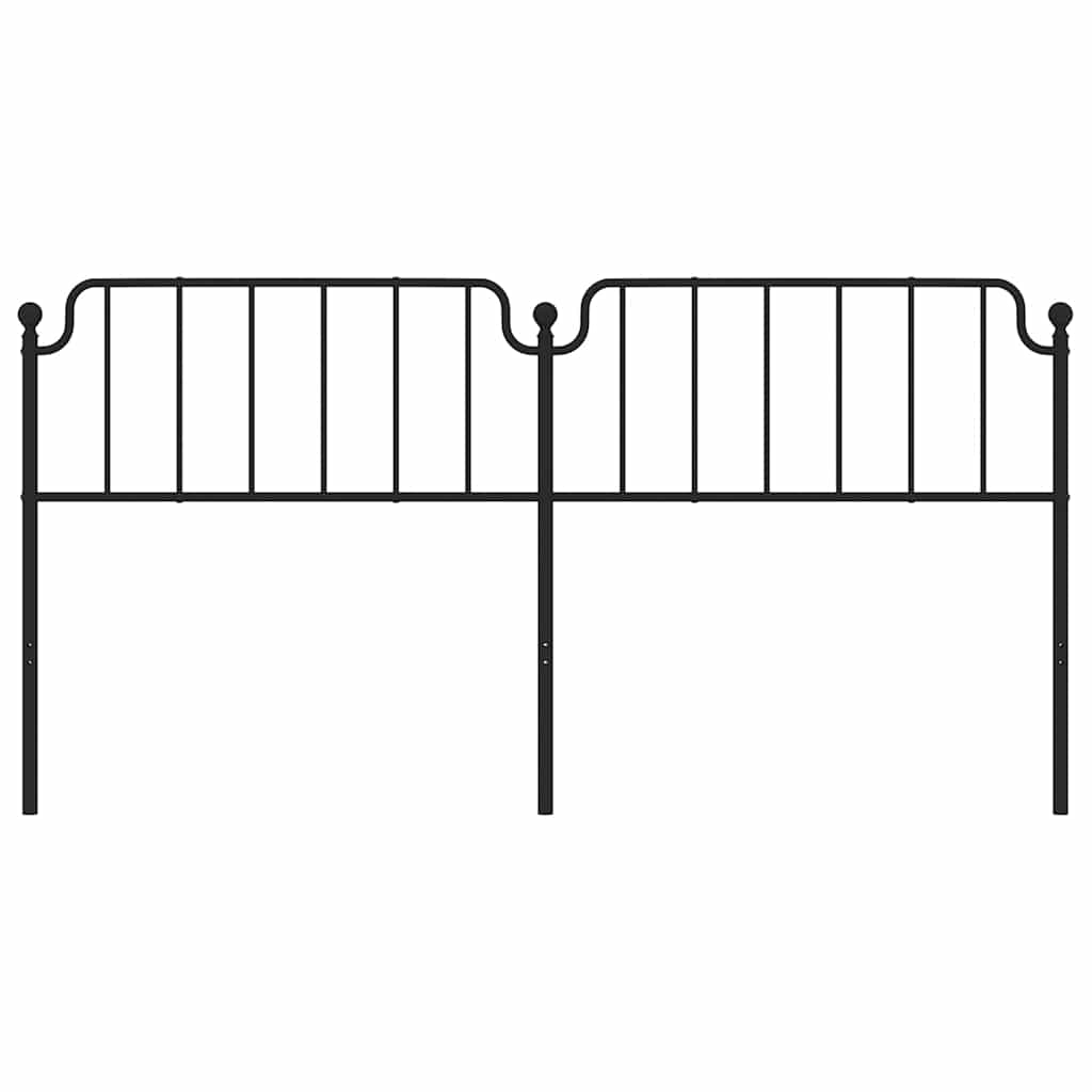Sleek Black Metal Headboard - 193 cm | Modern Bedroom Decor