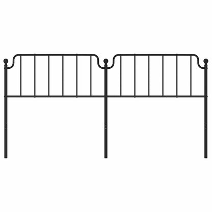 Sleek Black Metal Headboard - 193 cm | Modern Bedroom Decor