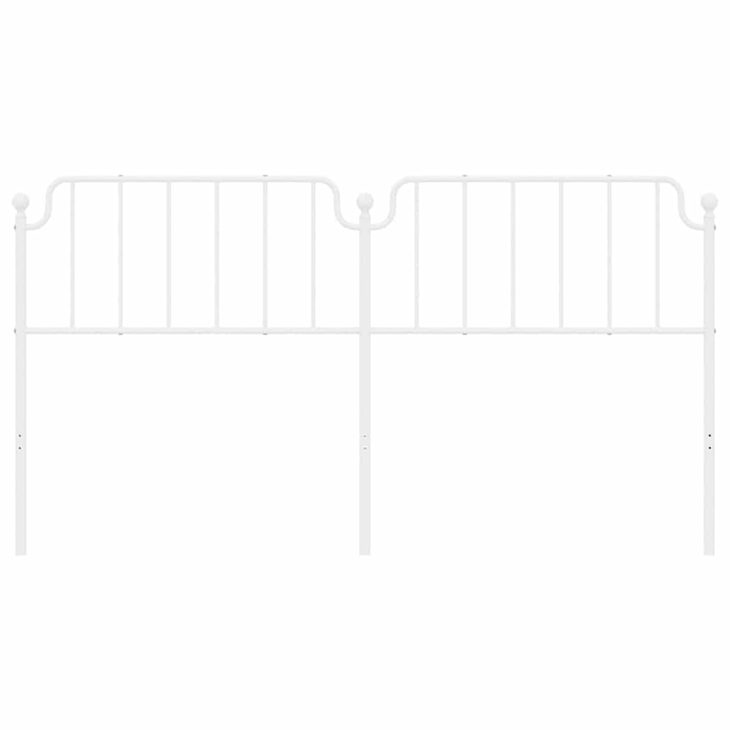 Elegant White Metal Headboard, 180 cm - Stylish Bedroom Upgrade