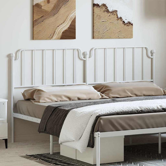 Elegant White Metal Headboard, 180 cm - Stylish Bedroom Upgrade