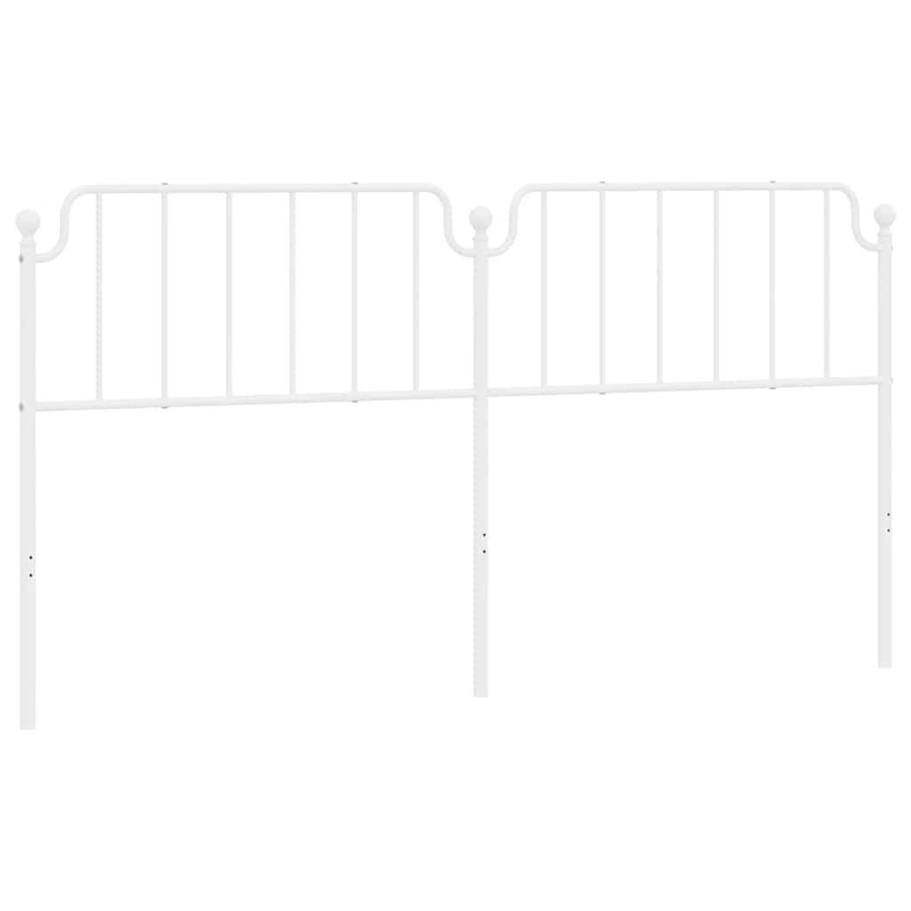 Elegant White Metal Headboard - 193 cm | Stylish Bedroom Upgrade