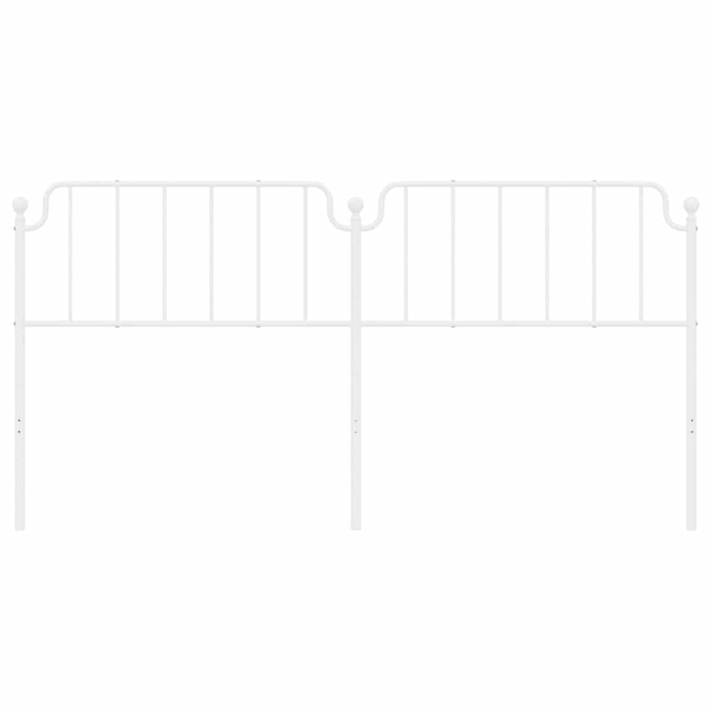 Elegant White Metal Headboard - 193 cm | Stylish Bedroom Upgrade