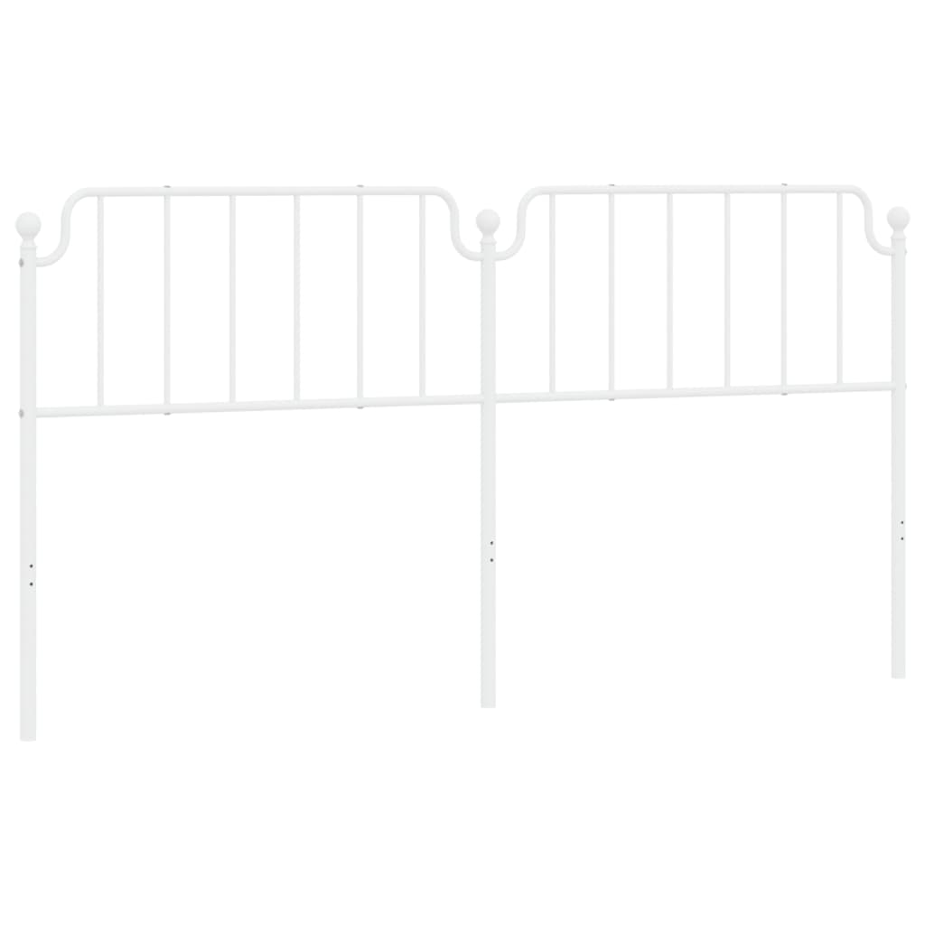 Elegant White Metal Headboard - 200 cm Modern Bedroom Décor