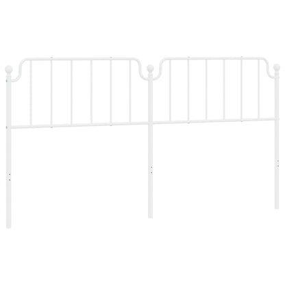 Elegant White Metal Headboard - 200 cm Modern Bedroom Décor
