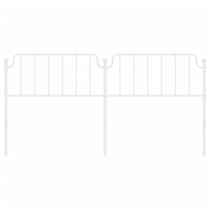 Elegant White Metal Headboard - 200 cm Modern Bedroom Décor