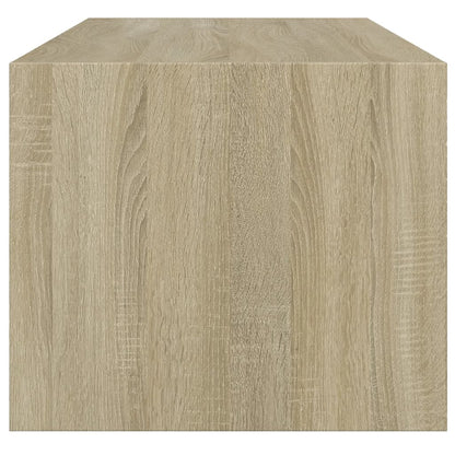 Coffee Table with Glass Doors Sonoma Oak 102x50x42 cm