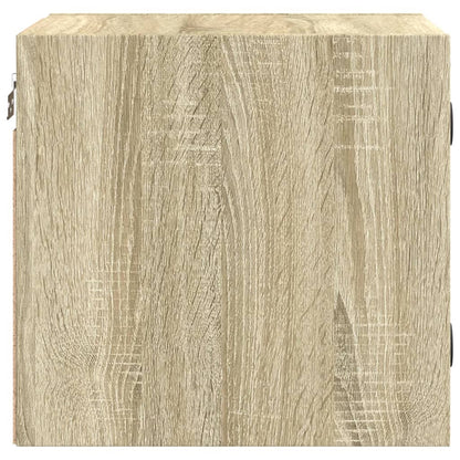 Sonoma Oak Bedside Cabinet with Glass Door 35x37x35 cm