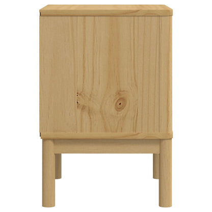 FLORO Bedside Cabinet, Solid Pine Wood, Wax Brown, 45x39x57 cm