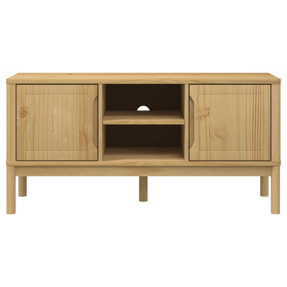 TV Cabinet FLORO Wax Brown 114x43x55 cm Solid Pine Wood