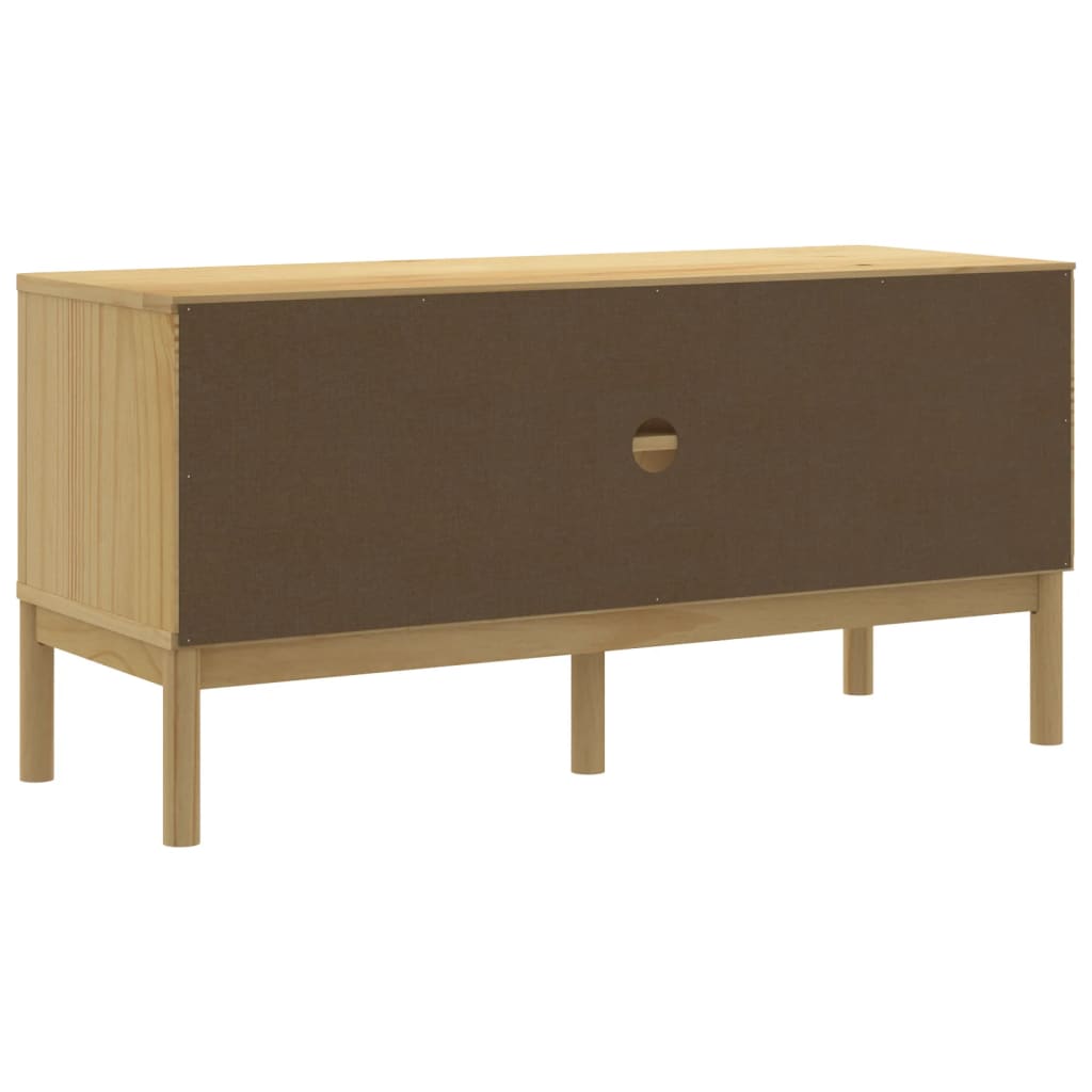 TV Cabinet FLORO Wax Brown 114x43x55 cm Solid Pine Wood
