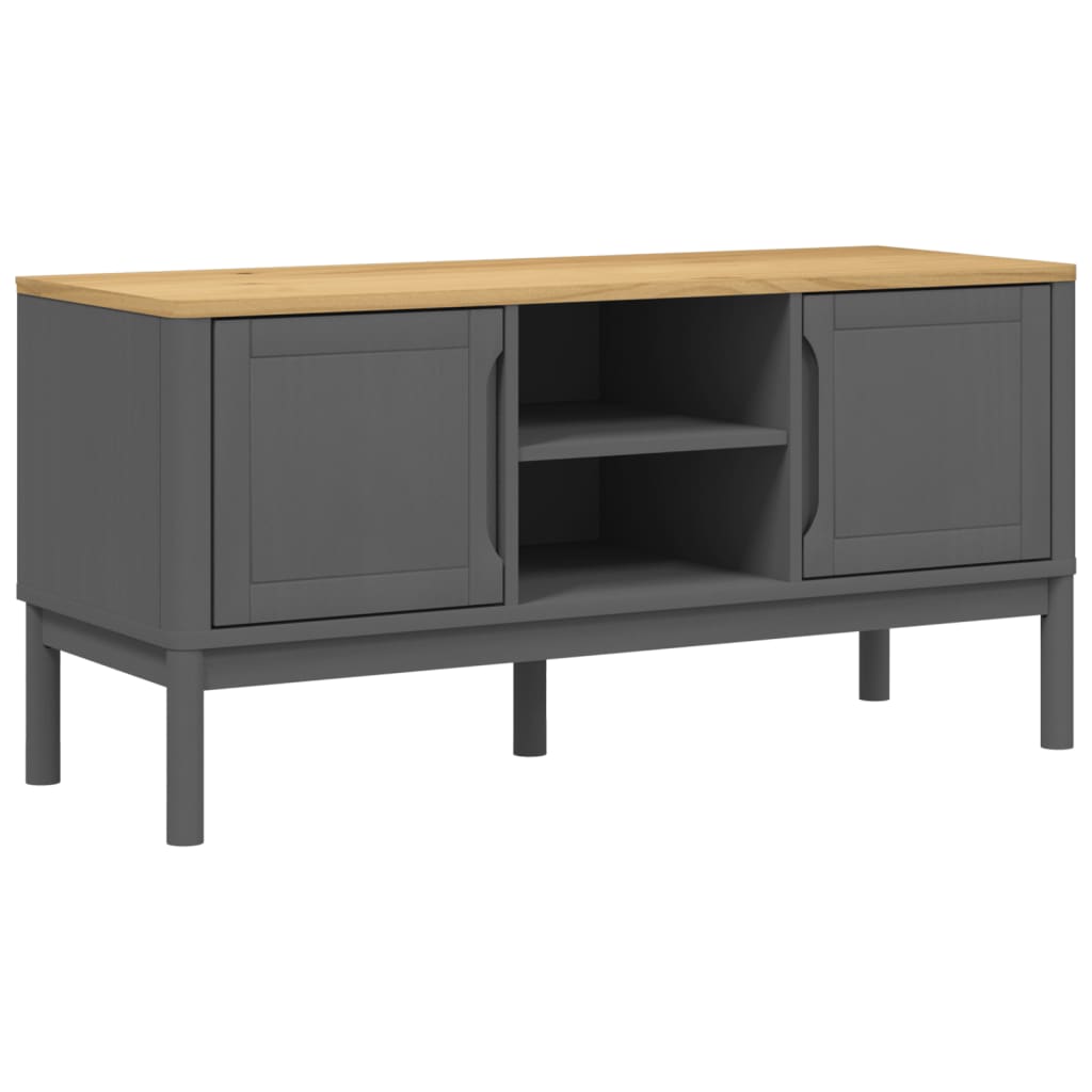 TV Cabinet FLORO Grey 114x43x55 cm Solid Pine Wood