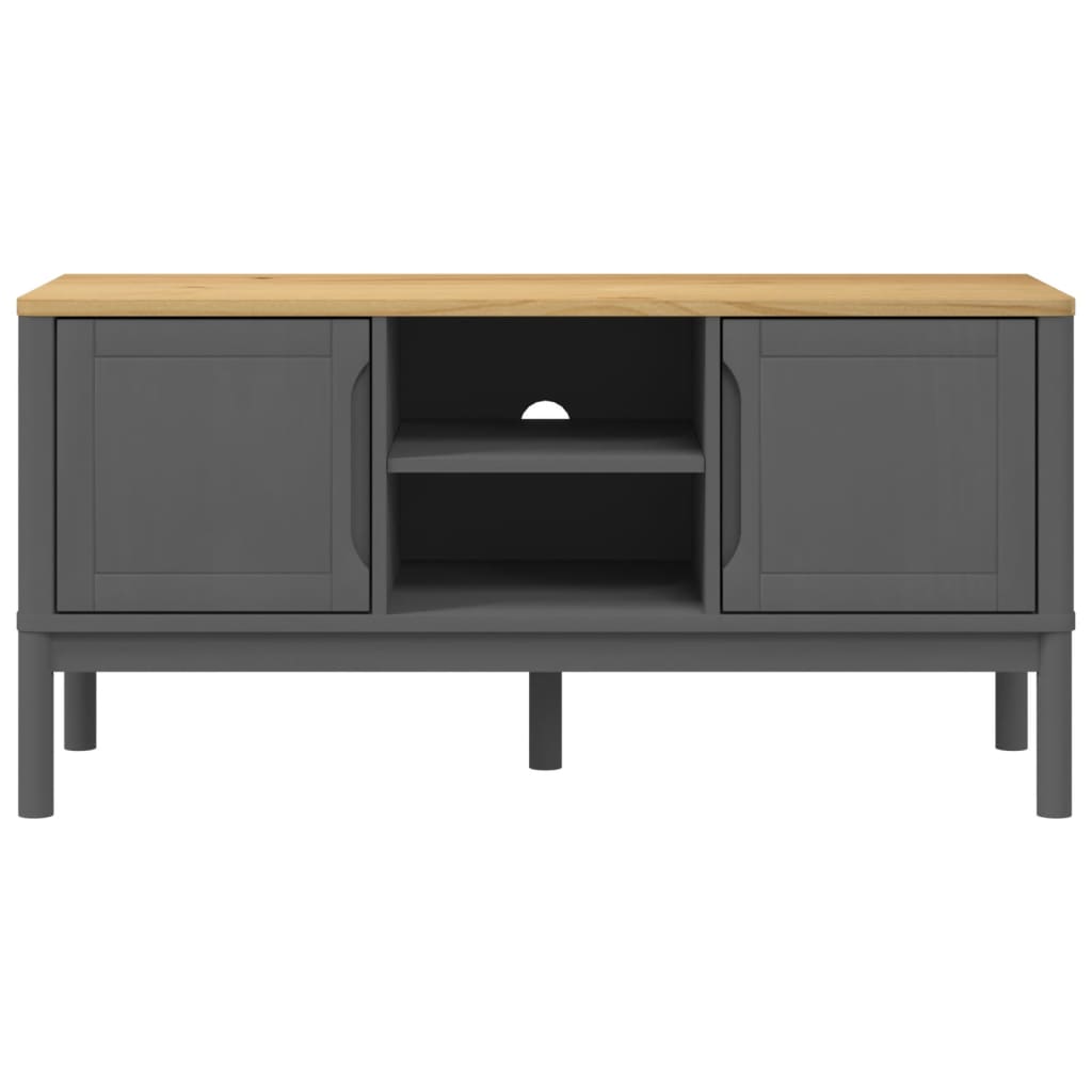 TV Cabinet FLORO Grey 114x43x55 cm Solid Pine Wood