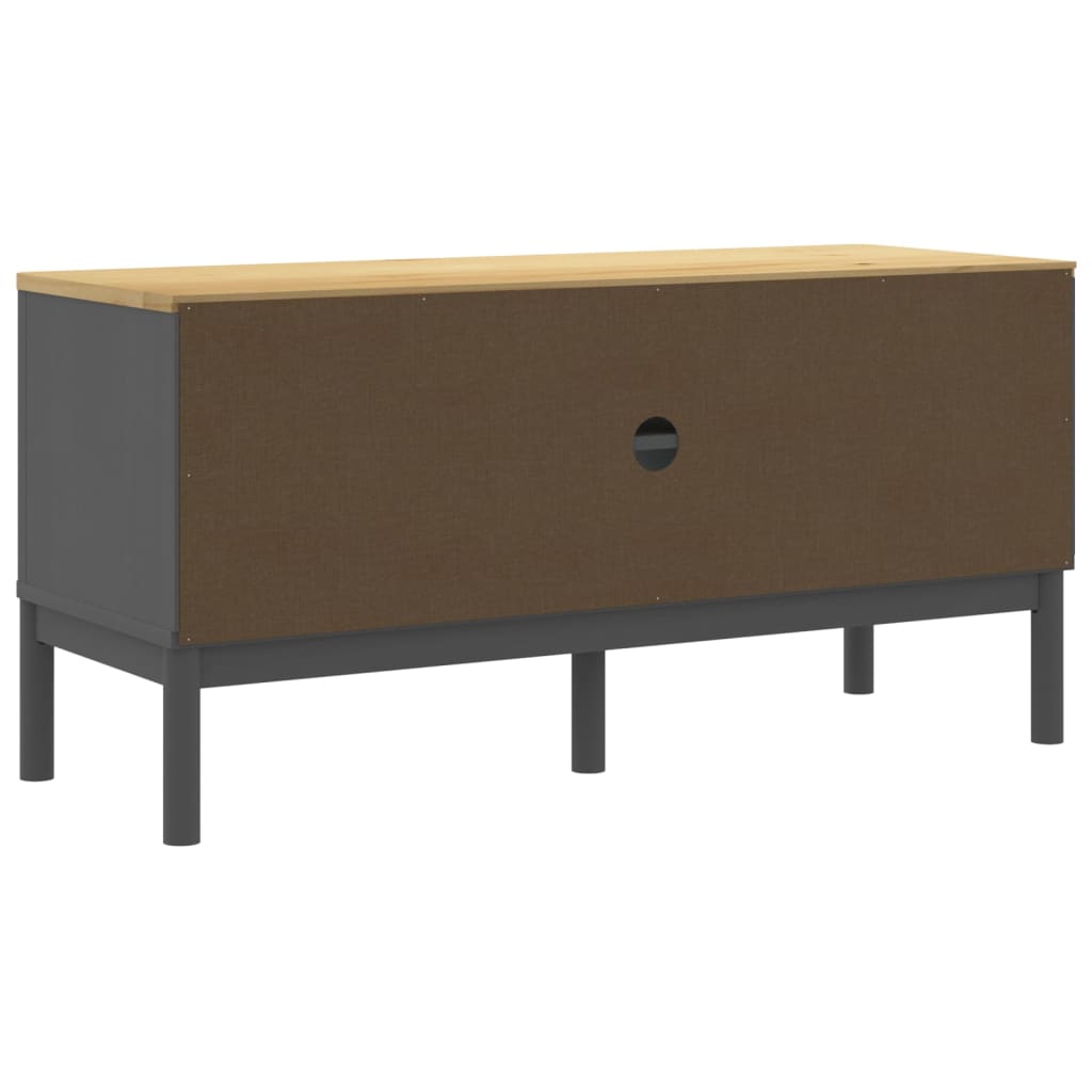 TV Cabinet FLORO Grey 114x43x55 cm Solid Pine Wood