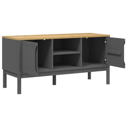 TV Cabinet FLORO Grey 114x43x55 cm Solid Pine Wood