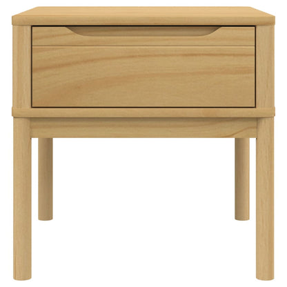 FLORO Solid Wood Pine Lamp Table, Wax Brown, 55x55x54 cm