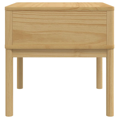 FLORO Solid Wood Pine Lamp Table, Wax Brown, 55x55x54 cm