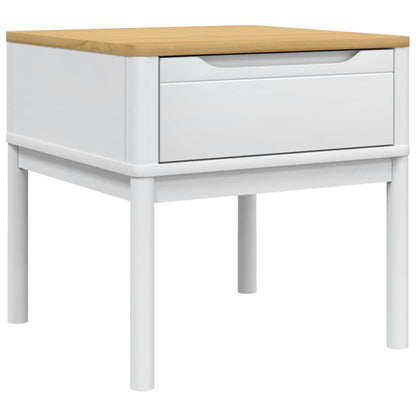 FLORO White Solid Pine Lamp Table 55x55x54 cm
