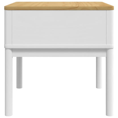 FLORO White Solid Pine Lamp Table 55x55x54 cm