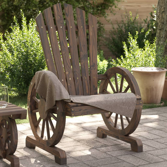 4 Pc Solid Fir Wood Garden Adirondack Chairs - Durable & Stylish