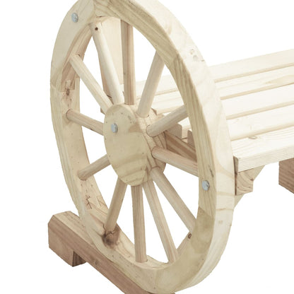 4-Piece Solid Fir Wood Garden Chairs Set - Natural Finish