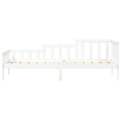 White Solid Pine Wood Day Bed Frame 80x200 cm - No Mattress