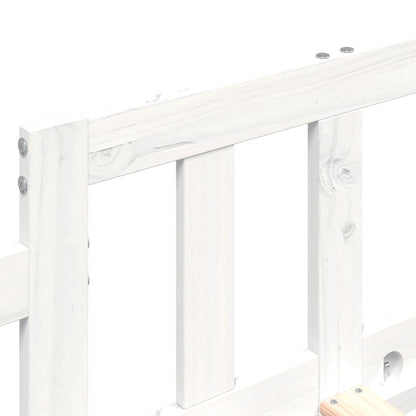 Solid Pine Day Bed Frame, White 90x200 cm, No Mattress