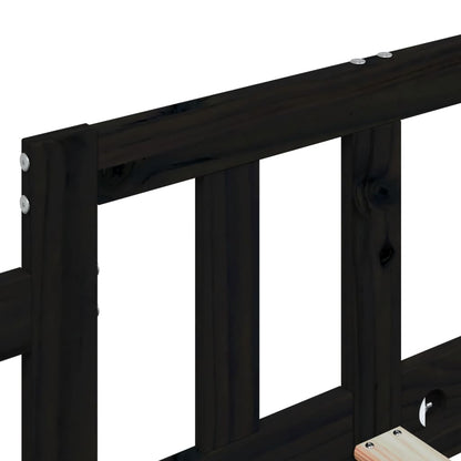 Black Solid Pine Day Bed Frame 90x190 cm - No Mattress Included