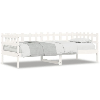 White Solid Pine Day Bed Frame 90x200cm - No Mattress Included